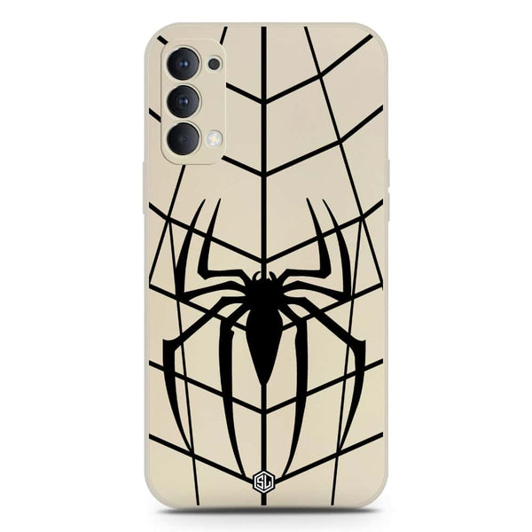 X-Spider Design Soft Phone Case - Silica Gel Case - Offwhite - Oppo Reno 4 5G