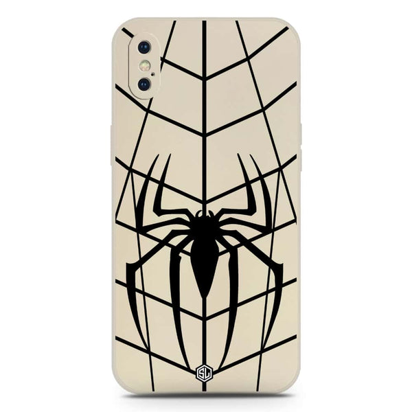 X-Spider Design Soft Phone Case - Silica Gel Case - Offwhite - iPhone XS Max