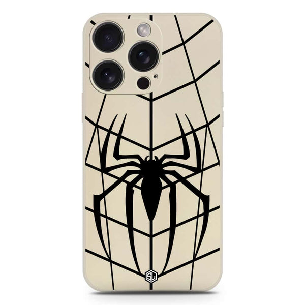 X-Spider Design Soft Phone Case - Silica Gel Case - Offwhite - iPhone 15 Pro