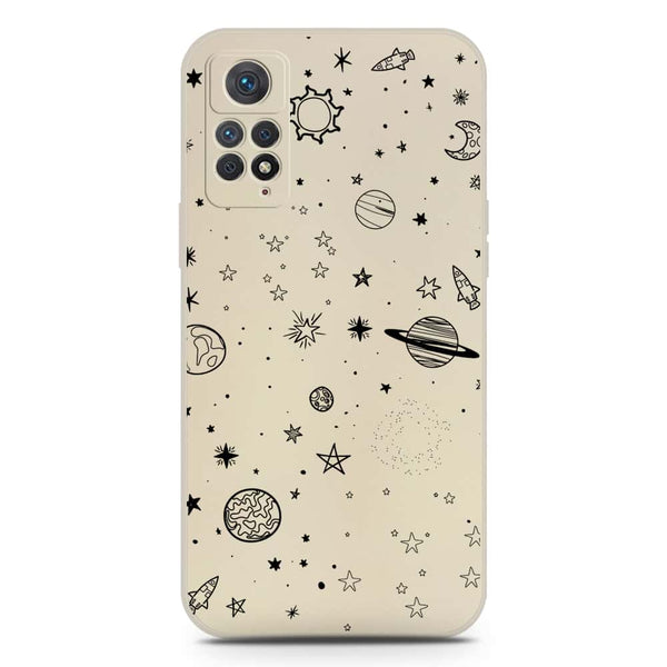 Stardust Dreams Design Soft Phone Case - Silica Gel Case - Offwhite - Xiaomi Redmi Note 11 Pro Plus