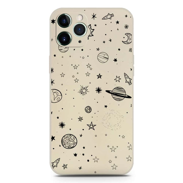 Stardust Dreams Design Soft Phone Case - Silica Gel Case - Offwhite - iPhone 11 Pro Max