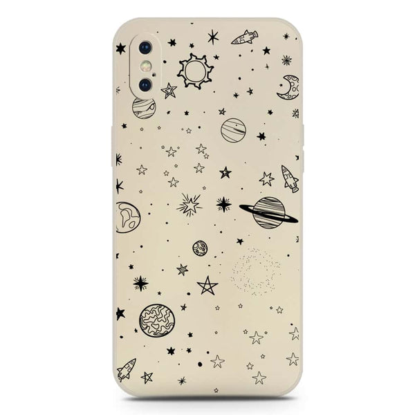 Stardust Dreams Design Soft Phone Case - Silica Gel Case - Offwhite - iPhone XS Max