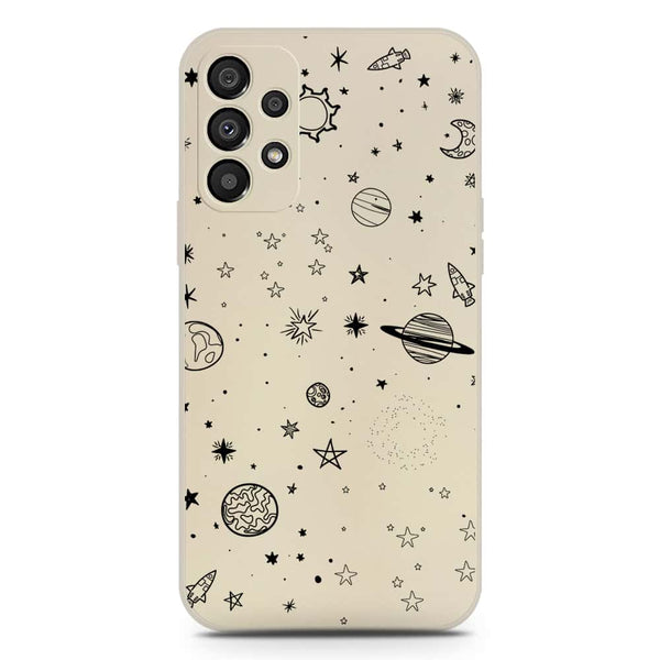 Stardust Dreams Design Soft Phone Case - Silica Gel Case - Offwhite - Samsung Galaxy A33 5G