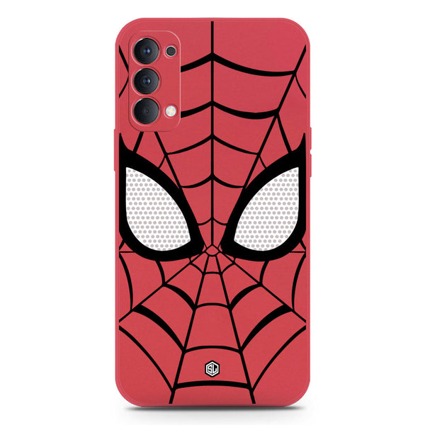 Cool Spider Design Soft Phone Case - Silica Gel Case - Red - Oppo Reno 4 5G