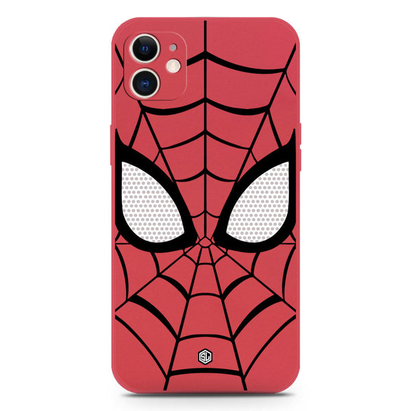 Cool Spider Design Soft Phone Case - Silica Gel Case - Red - iPhone 12