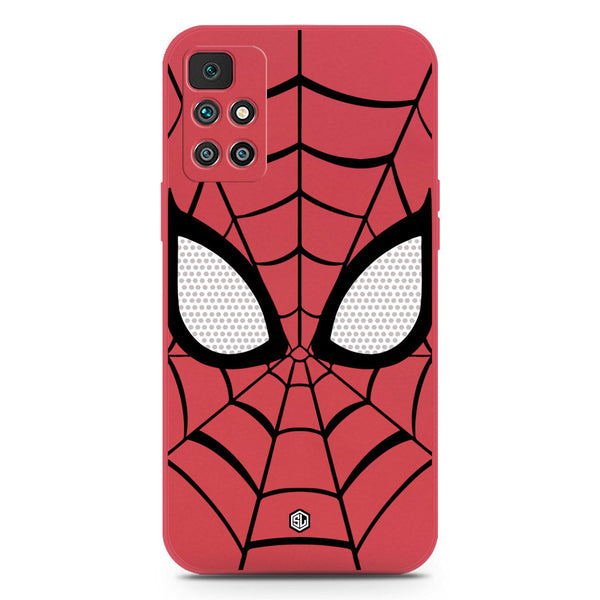 Cool Spider Design Soft Phone Case - Silica Gel Case - Red - Xiaomi Redmi 10 Prime