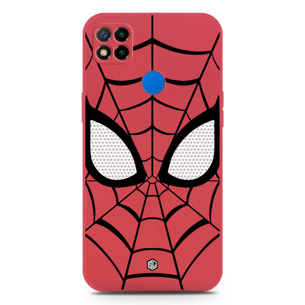 Cool Spider Design Soft Phone Case - Silica Gel Case - Dark Red - Xiaomi Dark Redmi 9C