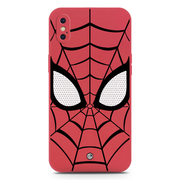 Cool Spider Design Soft Phone Case - Silica Gel Case - Red - iPhone XS / X