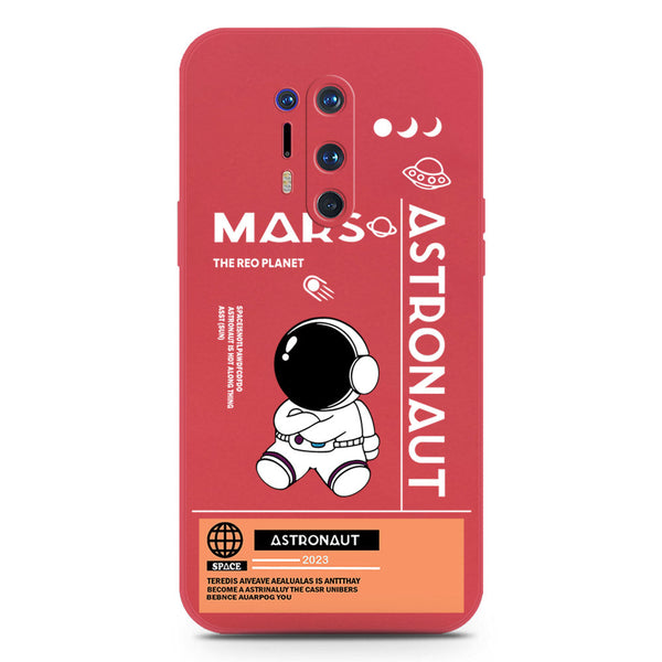 Astronaut Series Soft Phone Case - Silica Gel Case - Red - OnePlus 8 Pro