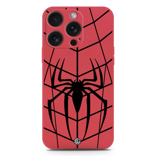 X-Spider Design Soft Phone Case - Silica Gel Case - Red - iPhone 15 Pro Max