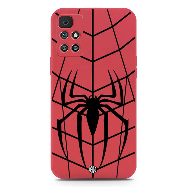 X-Spider Design Soft Phone Case - Silica Gel Case - Red - Xiaomi Redmi 10 Prime