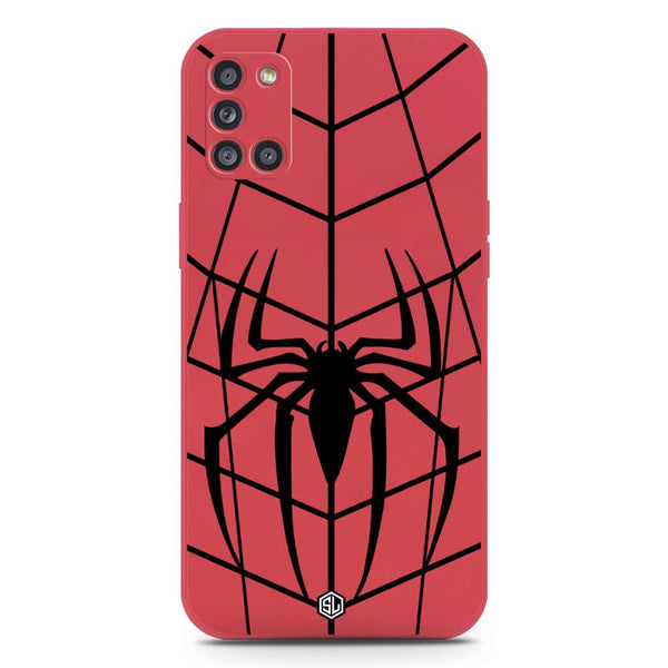 X-Spider Design Soft Phone Case - Silica Gel Case - Red - Samsung Galaxy A31