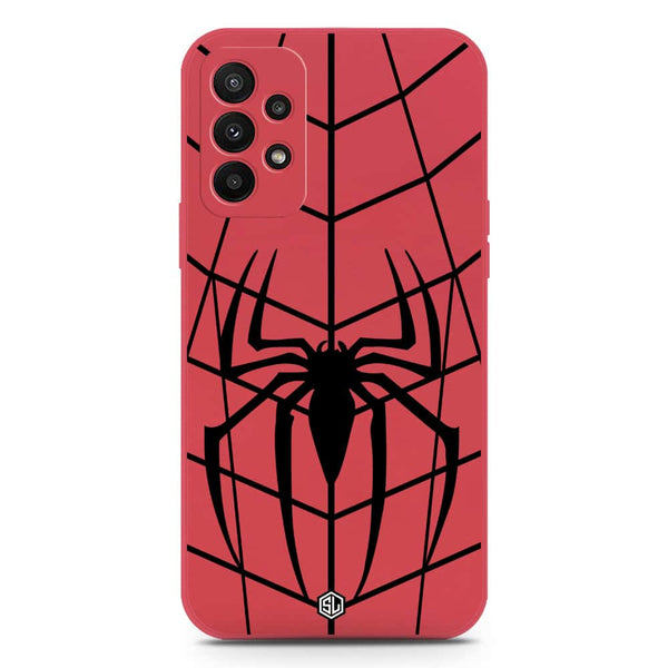 X-Spider Design Soft Phone Case - Silica Gel Case - Dark Red - Samsung Galaxy A23 5G