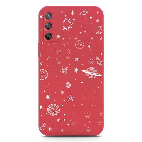 Stardust Dreams Design Soft Phone Case - Silica Gel Case - Red - Oppo A74