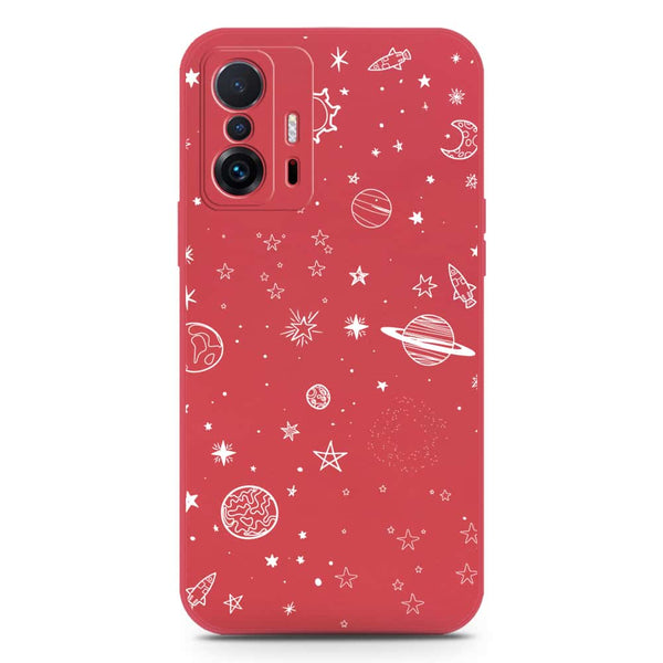 Stardust Dreams Design Soft Phone Case - Silica Gel Case - Dark Red - Xiaomi 11T