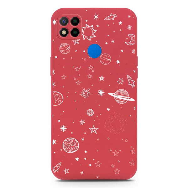 Stardust Dreams Design Soft Phone Case - Silica Gel Case - Dark Red - Xiaomi Dark Redmi 9C