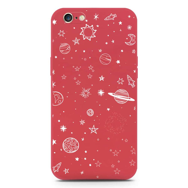 Stardust Dreams Design Soft Phone Case - Silica Gel Case - Red - iPhone 6S / 6