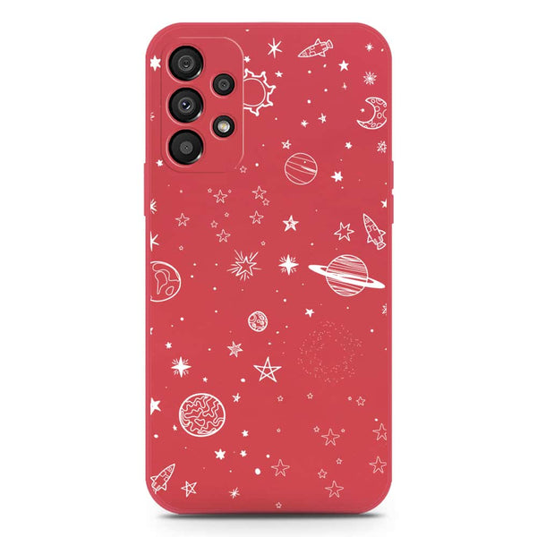 Stardust Dreams Design Soft Phone Case - Silica Gel Case - Red - Samsung Galaxy A33 5G