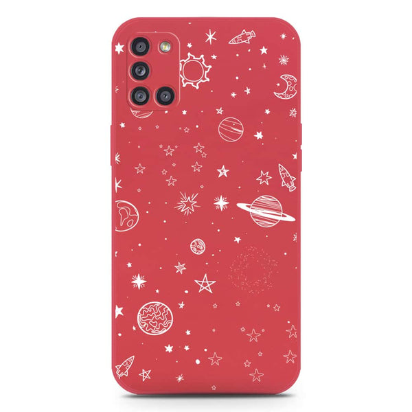 Stardust Dreams Design Soft Phone Case - Silica Gel Case - Red - Samsung Galaxy A31