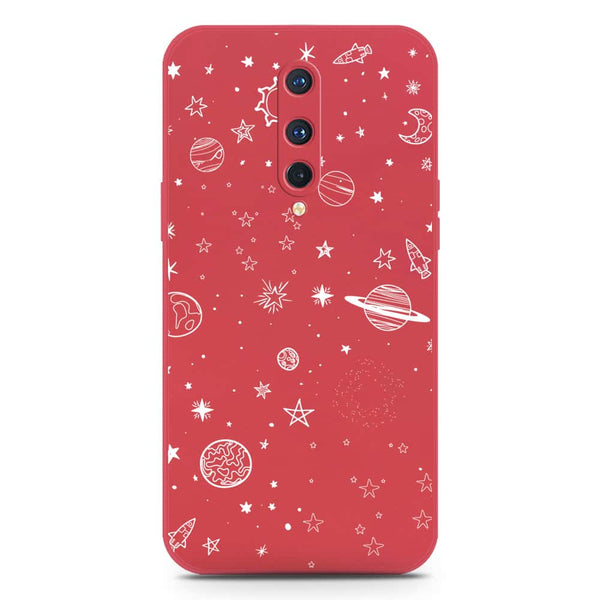Stardust Dreams Design Soft Phone Case - Silica Gel Case - Red - OnePlus 8