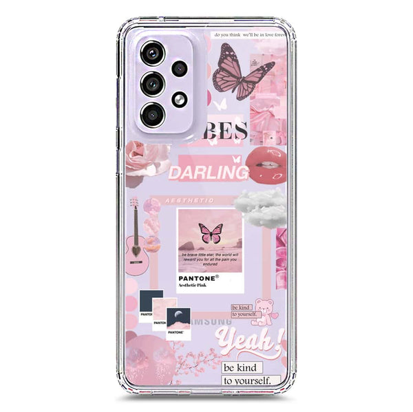 Pink Aesthetic Design Soft Phone Case - Crystal Clear Case - Samsung Galaxy A33 5G