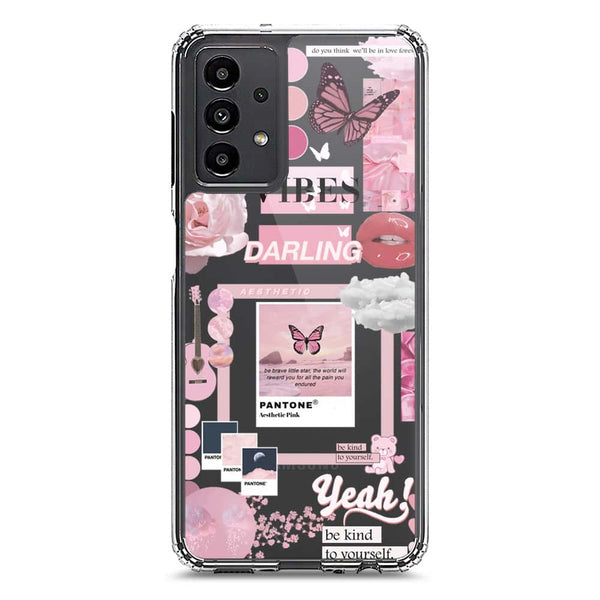 Pink Aesthetic Design Soft Phone Case - Crystal Clear Case - Samsung Galaxy A13