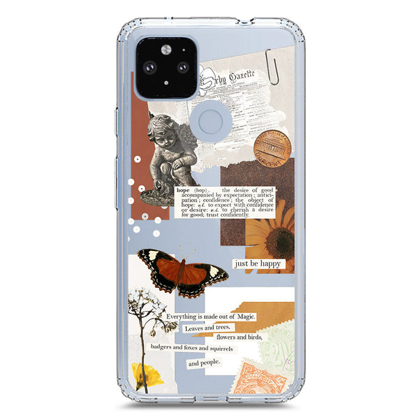 Aesthetic Design - Design 2 - Soft Phone Case - Crystal Clear Case - Google Pixel 4a 5G