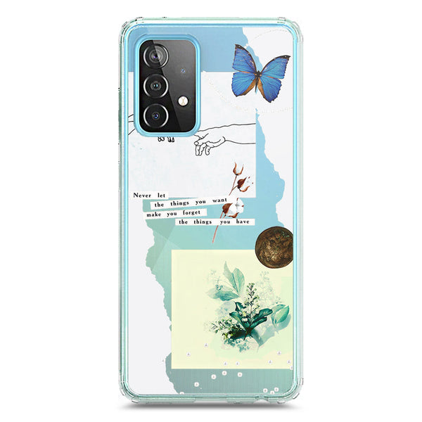 Aesthetic Collage Design - Design 3 - Soft Phone Case - Crystal Clear Case - Samsung Galaxy A52