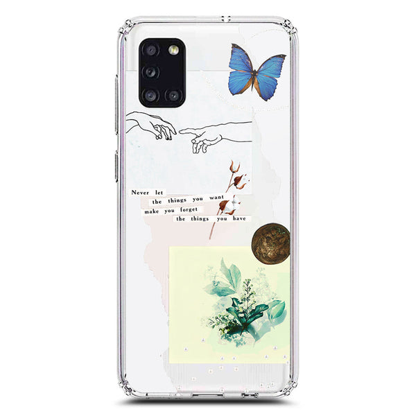 Aesthetic Collage Design - Design 3 - Soft Phone Case - Crystal Clear Case - Samsung Galaxy A31