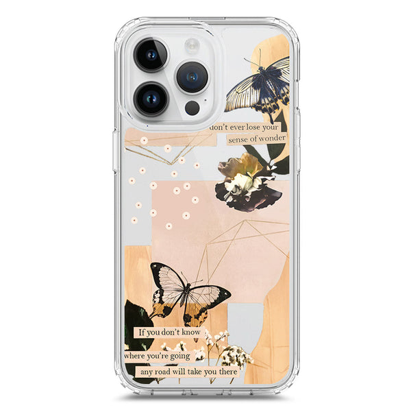 Aesthetic Butterfly Design - Design 4 - Soft Phone Case - Crystal Clear Case - iPhone 15 Pro Max