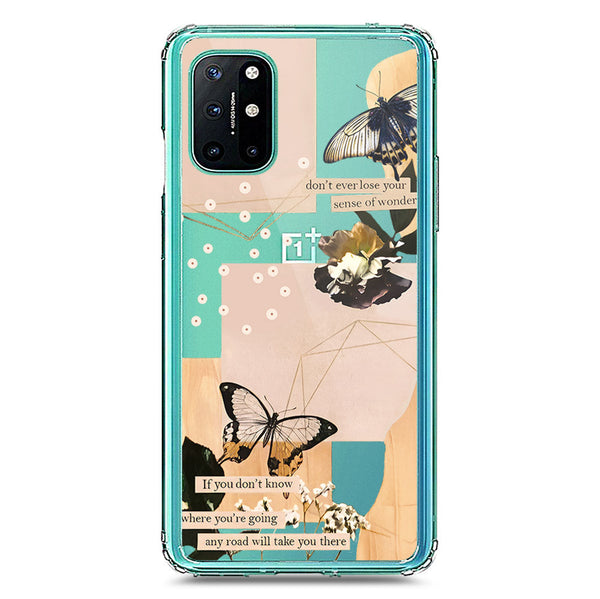 Aesthetic Butterfly Design - Design 4 - Soft Phone Case - Crystal Clear Case - OnePlus 8T