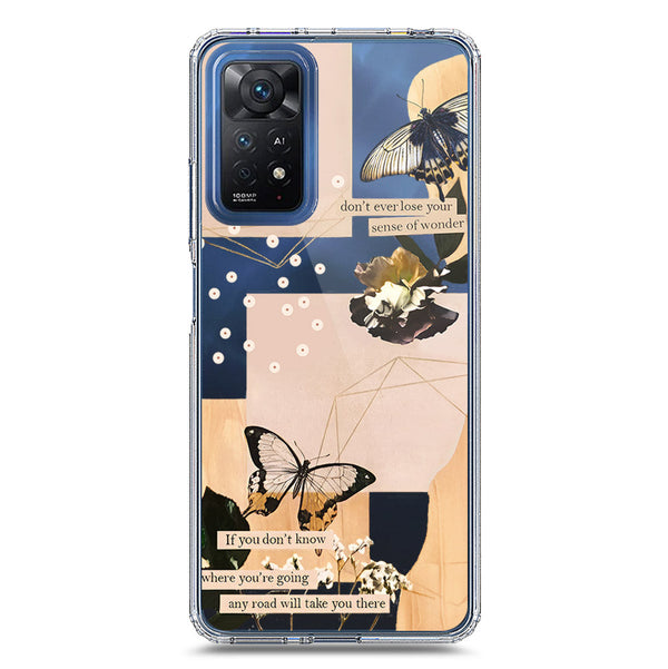 Aesthetic Butterfly Design - Design 4 - Soft Phone Case - Crystal Clear Case - Xiaomi Redmi Note 11 Pro