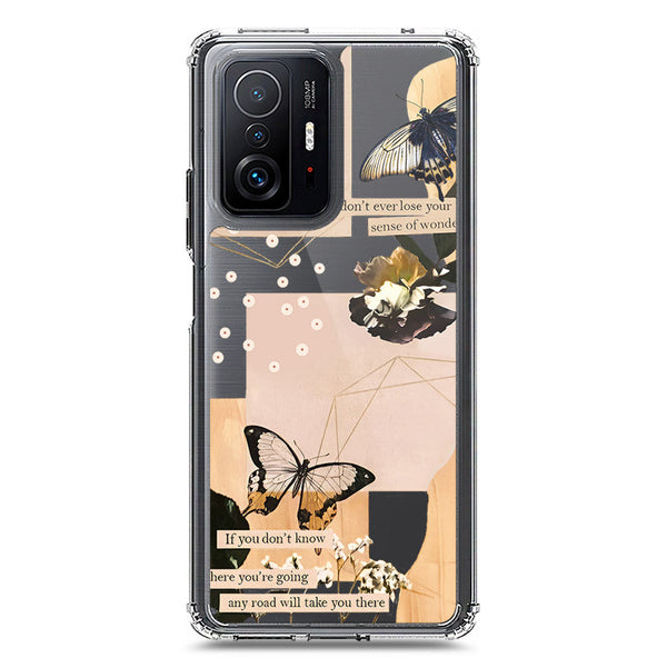 Aesthetic Butterfly Design - Design 4 - Soft Phone Case - Crystal Clear Case - Xiaomi 11T