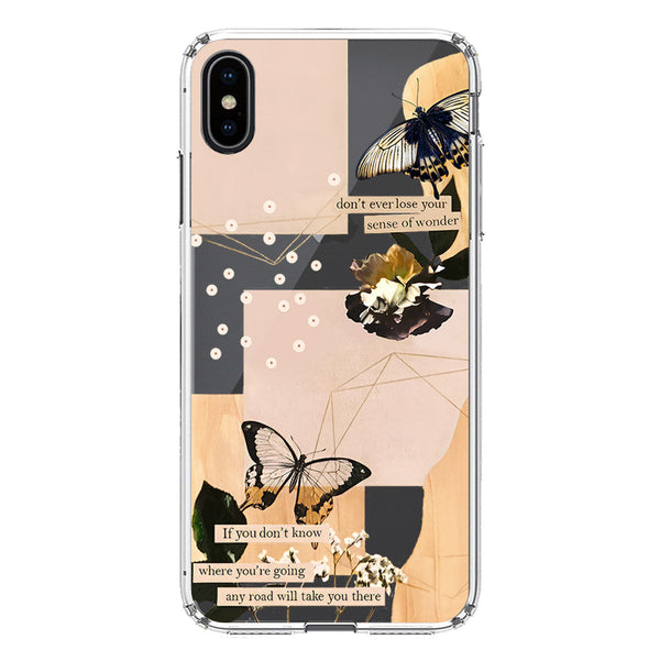 Aesthetic Butterfly Design - Design 4 - Soft Phone Case - Crystal Clear Case - iPhone XS Max