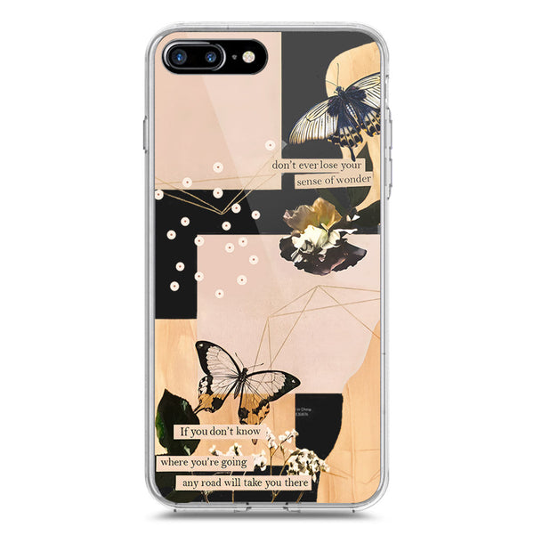 Aesthetic Butterfly Design - Design 4 - Soft Phone Case - Crystal Clear Case - iPhone 7 Plus