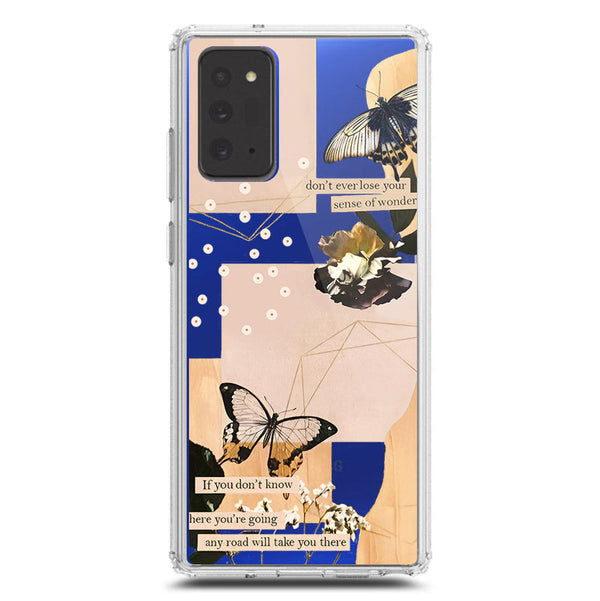 Aesthetic Butterfly Design - Design 4 - Soft Phone Case - Crystal Clear Case - Samsung Galaxy Note 20