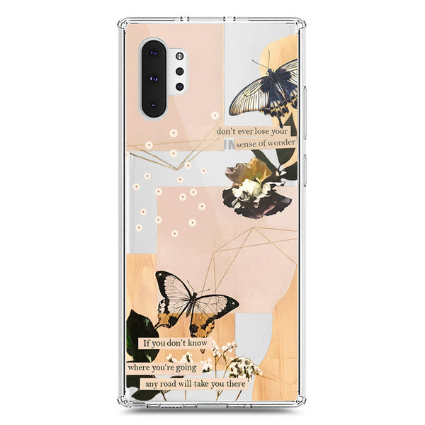 Aesthetic Butterfly Design - Design 4 - Soft Phone Case - Crystal Clear Case - Samsung Galaxy Note 10 Plus