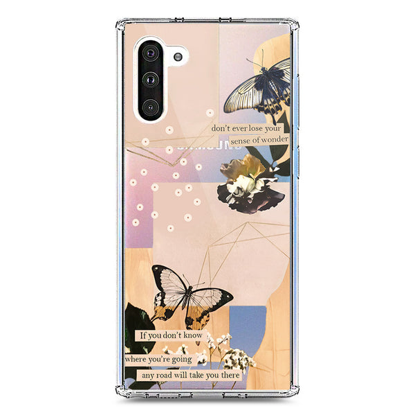 Aesthetic Butterfly Design - Design 4 - Soft Phone Case - Crystal Clear Case - Samsung Galaxy Note 10