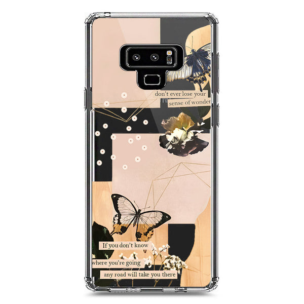 Aesthetic Butterfly Design - Design 4 - Soft Phone Case - Crystal Clear Case - Samsung Galaxy Note 9