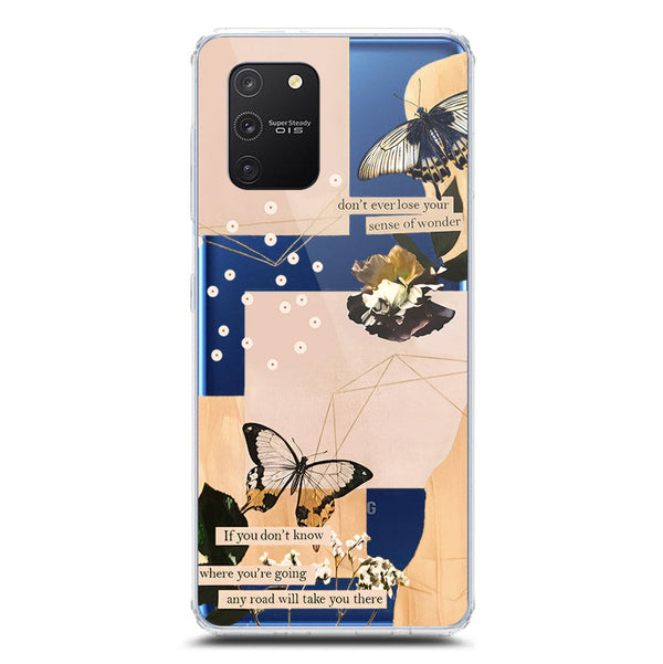 Aesthetic Butterfly Design - Design 4 - Soft Phone Case - Crystal Clear Case - Samsung Galaxy M80s