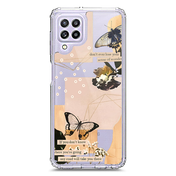 Aesthetic Butterfly Design - Design 4 - Soft Phone Case - Crystal Clear Case - Samsung Galaxy M32