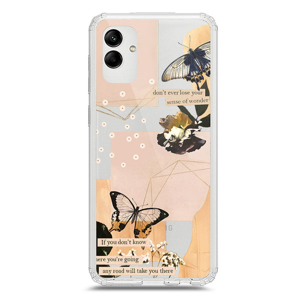 Aesthetic Butterfly Design - Design 4 - Soft Phone Case - Crystal Clear Case - Samsung Galaxy M13 5G