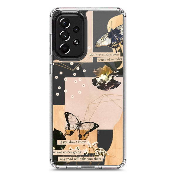 Aesthetic Butterfly Design - Design 4 - Soft Phone Case - Crystal Clear Case - Samsung Galaxy A73 5G