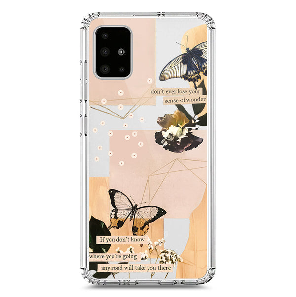 Aesthetic Butterfly Design - Design 4 - Soft Phone Case - Crystal Clear Case - Samsung Galaxy A71