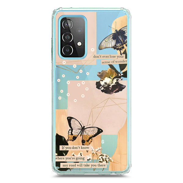 Aesthetic Butterfly Design - Design 4 - Soft Phone Case - Crystal Clear Case - Samsung Galaxy A52s 5G