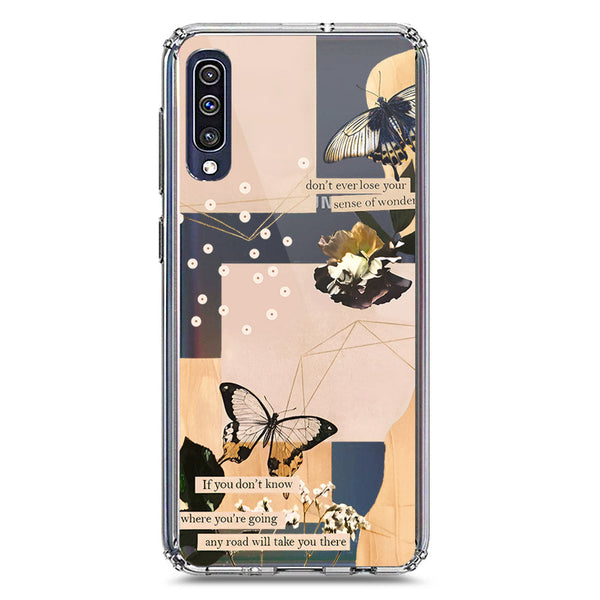 Aesthetic Butterfly Design - Design 4 - Soft Phone Case - Crystal Clear Case - Samsung Galaxy A50s