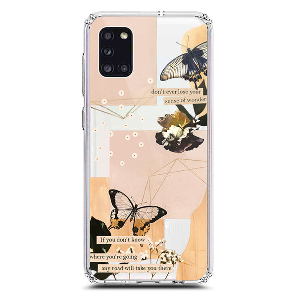 Aesthetic Butterfly Design - Design 4 - Soft Phone Case - Crystal Clear Case - Samsung Galaxy A31