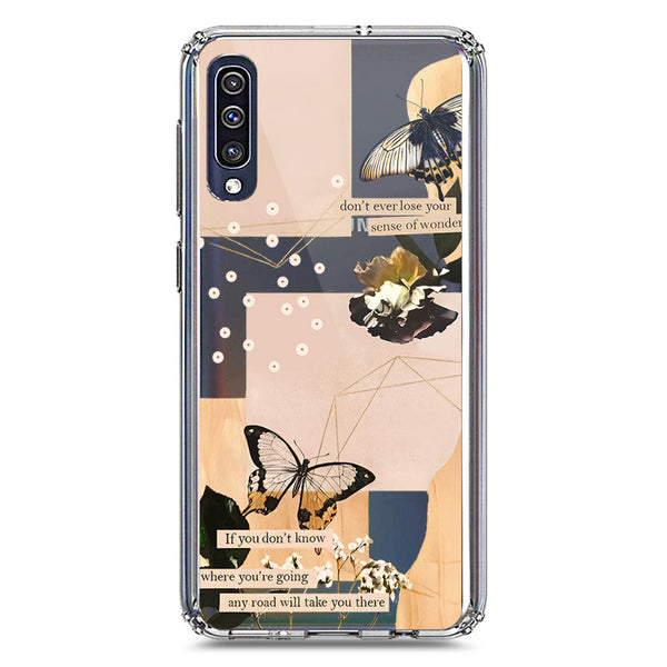 Aesthetic Butterfly Design - Design 4 - Soft Phone Case - Crystal Clear Case - Samsung Galaxy A30s