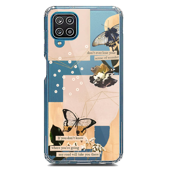 Aesthetic Butterfly Design - Design 4 - Soft Phone Case - Crystal Clear Case - Samsung Galaxy A12 Nacho