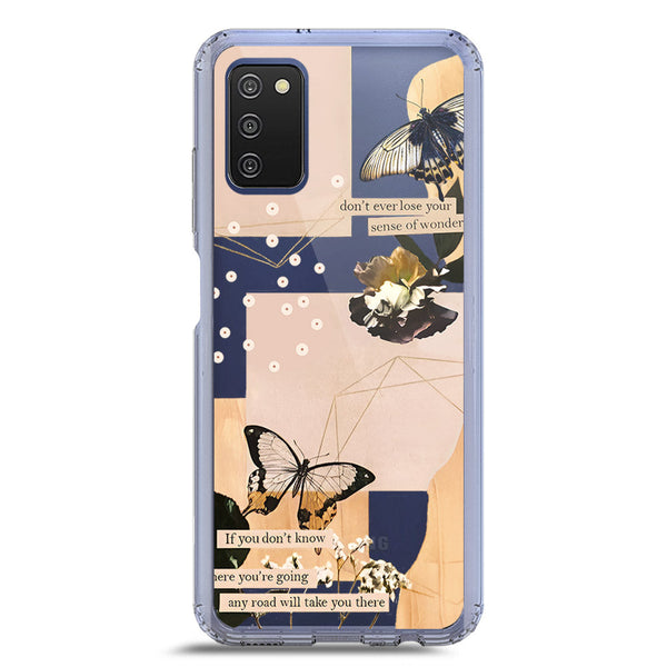 Aesthetic Butterfly Design - Design 4 - Soft Phone Case - Crystal Clear Case - Samsung Galaxy A02s